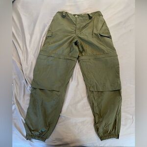Mocean Tactical Cargo Pants Men’s XXL USA Made Green Nylon Zip-Off Convertible